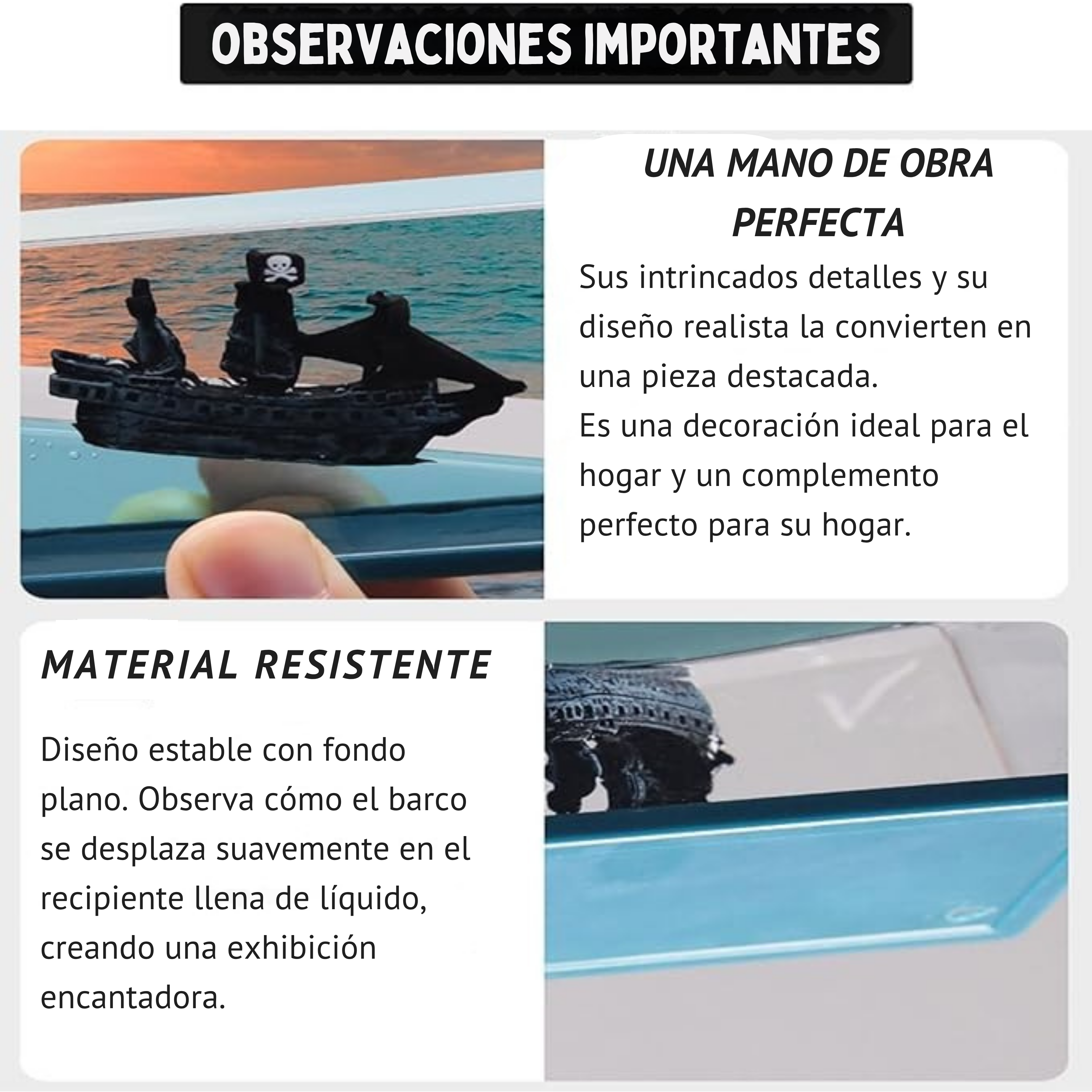 Adorno de Barco Pirata